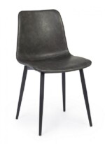 Bizzotto - SEDIA KYRA PU ANTRACITE VINTAGE