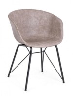 Bizzotto - SEDIA WARHOL NERO PU BEIGE VINTAGE