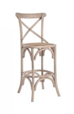 Bizzotto - SGABELLO BAR CROSS GRIGIO NATURALE