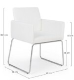Bizzotto - SEDIA C-BR SIXTY PU BIANCO - immagine 2