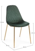 Bizzotto - SEDIA TERRY VELLUTO VERDE SCURO - immagine 2