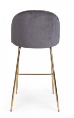 Bizzotto - SGABELLO BAR CARRY VELLUTO GRIGIO SCURO - immagine 4
