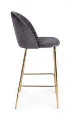 Bizzotto - SGABELLO BAR CARRY VELLUTO GRIGIO SCURO - immagine 5