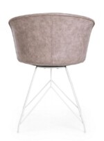 Bizzotto - SEDIA LOFT BIANCO PU BEIGE VINTAGE - immagine 4