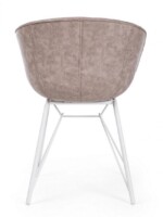 Bizzotto - SEDIA WARHOL BIANCO PU BEIGE VINTAGE - immagine 4