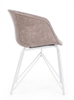 Bizzotto - SEDIA WARHOL BIANCO PU BEIGE VINTAGE - immagine 5