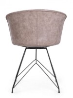 Bizzotto - SEDIA LOFT NERO PU BEIGE VINTAGE - immagine 4