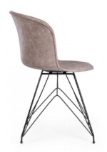 Bizzotto - SEDIA LOFT NERO PU BEIGE VINTAGE - immagine 5