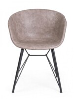 Bizzotto - SEDIA WARHOL NERO PU BEIGE VINTAGE - immagine 3