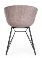 Bizzotto - SEDIA WARHOL NERO PU BEIGE VINTAGE - immagine 4