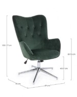 Bizzotto - POLTRONA FARIDA VELLUTO VERDE - immagine 2