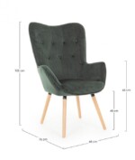 Bizzotto - POLTRONA JULIET VELVET VERDE BOSCO - immagine 2