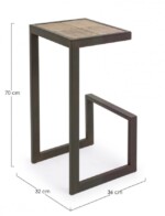 Bizzotto - SGABELLO BAR BLOCKS H70 - immagine 2