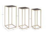 Bizzotto - SET3 TAVOLINO NUCLEOS QU ORO - immagine 2