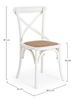 Bizzotto - SEDIA CROSS BIANCO - immagine 2