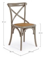 Bizzotto - SEDIA CROSS GRIGIO SCURO - immagine 2