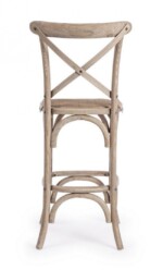 Bizzotto - SGABELLO BAR CROSS GRIGIO NATURALE - immagine 4