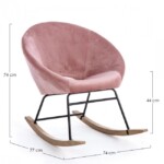 Bizzotto - POLTRONA DONDOLO ANNIKA ROSA ANTICO - immagine 2