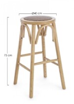 Bizzotto - SGABELLO BAR CIRCLE NATURALE - immagine 2