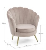 Bizzotto - POLTRONA GILIOLA GRIGIO CHIARO - immagine 2