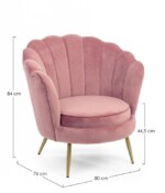 Bizzotto - POLTRONA GILIOLA ROSA ANTIK - immagine 2