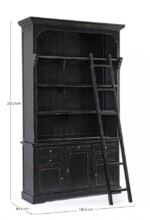 Homemotion - LIBRERIA JEFFERSON NERO - immagine 2