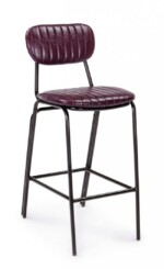 Bizzotto - SGABELLO BAR DEBBIE BORDEAUX VINTAGE