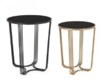 Bizzotto - SET2 TAVOLINO AFEF ORO/NERO