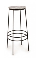Homemotion - SGABELLO BAR AMIRA NICKLE H77