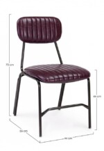 Bizzotto - SEDIA DEBBIE BORDEAUX VINTAGE - immagine 2