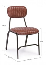 Bizzotto - SEDIA DEBBIE ARANCIO SCURO VINTAGE - immagine 2