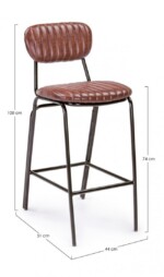 Bizzotto - SGABELLO BAR DEBBIE ARANCIO SC VINTAGE - immagine 2