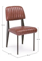 Bizzotto - SEDIA NELLY ARANCIO SCURO VINTAGE - immagine 2