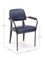 Bizzotto - SEDIA C-BR NELLY BLU VINTAGE - immagine 2