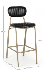 Bizzotto - SGABELLO BAR ADDY NERO - immagine 2