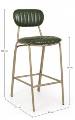 Bizzotto - SGABELLO BAR ADDY VERDE SCURO - immagine 2
