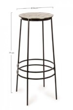 Homemotion - SGABELLO BAR AMIRA ORO H77 - immagine 2