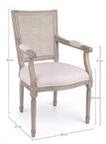 Homemotion - SEDIA C-BR LILIANE BEIGE - immagine 2