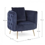 Homemotion - POLTRONA TENBURY BLU - immagine 2