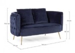 Homemotion - DIVANO 2P TENBURY BLU - immagine 2