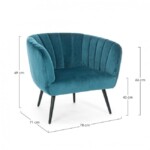 Bizzotto - POLTRONA AVRIL BLU PAVONE - immagine 2