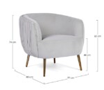 Bizzotto - POLTRONA LINSAY GRIGIO CHIARO - immagine 2