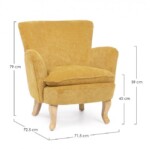 Bizzotto - POLTRONA CHENILLE OCRA - immagine 2