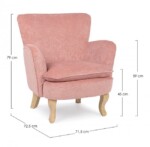 Bizzotto - POLTRONA CHENILLE ROSA - immagine 2