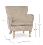 Bizzotto - POLTRONA CHENILLE TORTORA - immagine 2