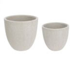 Bizzotto - SET2 P.VASO BRUSH BASSO BEIGE