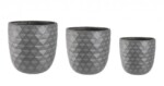 Bizzotto - SET3 P.VASO PYRAMID BOMB ANTRACITE
