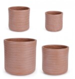 Bizzotto - SET4 P.VASO TRESSAGE CIL TERRACOTTA