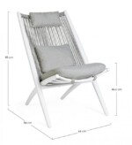 Bizzotto - POLTRONA LOUNGE C-C ALOHA NEW BIANCOXK03 - immagine 2