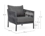 Homemotion - POLTRONA C-C FLORENCIA ANTRACITE WG21 - immagine 2